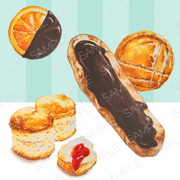 スイーツのイラストを描きます メニュー作成の経験を活かし、商品を魅力的なイラストにします イメージ5