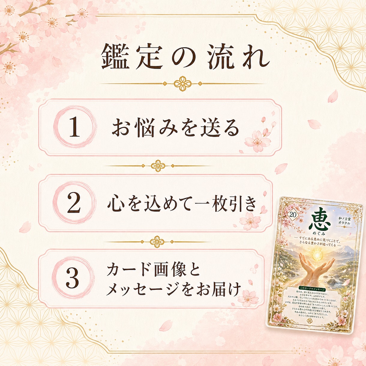 和ノ言霊で今必要な言葉を一枚引きします 迷う心に和の言霊をやさしく届けます イメージ2