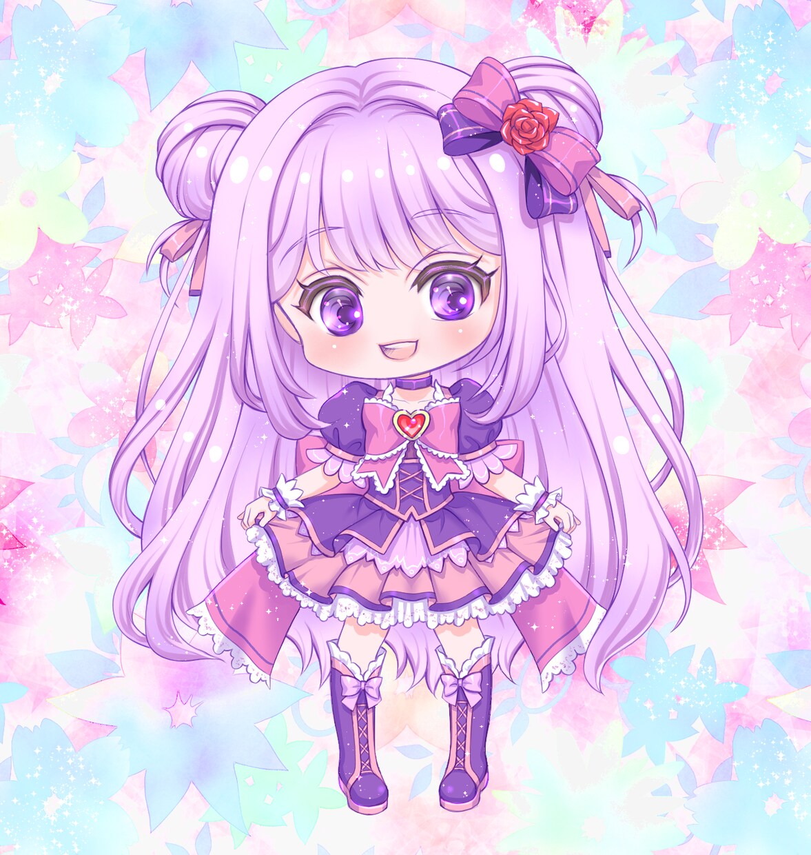 キラキラ可愛いミニキャラ描きます あなたのキャラをキラキラな可愛いミニキャラで描きます イメージ8