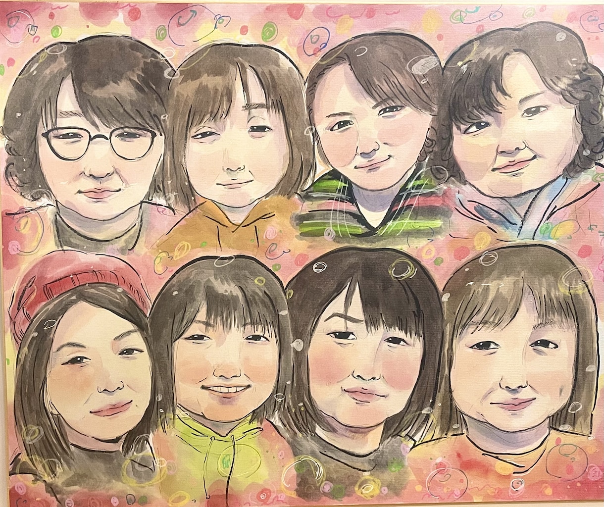華やかな色味の似顔絵作成してます 即日対応可能！家族、カップル、ペット等全て受付ております！ イメージ4
