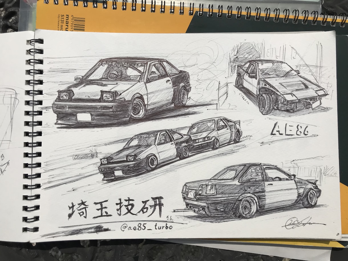 あなたの愛車をスケッチします 愛車との思い出にちょっとしたイラストを イメージ7