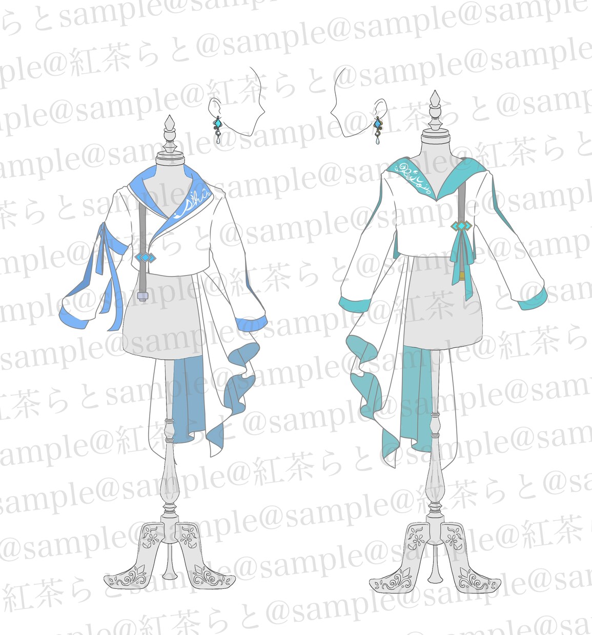 衣装デザインうけたまわります ひらひら、透け素材、装飾多めのアイドル衣装が得意です イメージ6