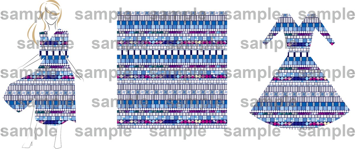 幾何学模様、モノクロイラストを描きます クールで繊細なイメージを手描き・PCで表現します。 イメージ4