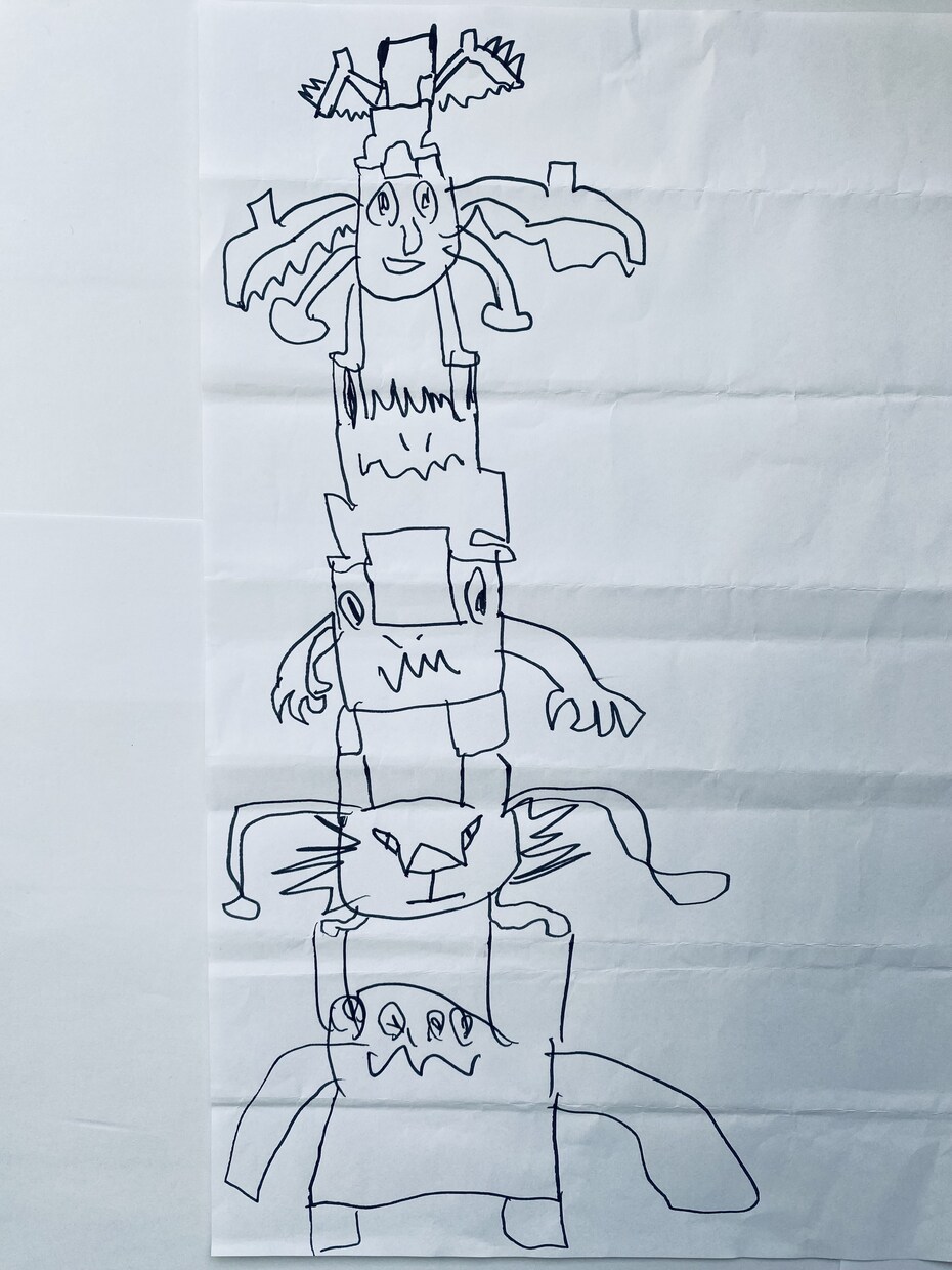 6歳児が希望の絵を描きます 送ってもらった画像を6歳児の感性でお絵描きします イメージ4