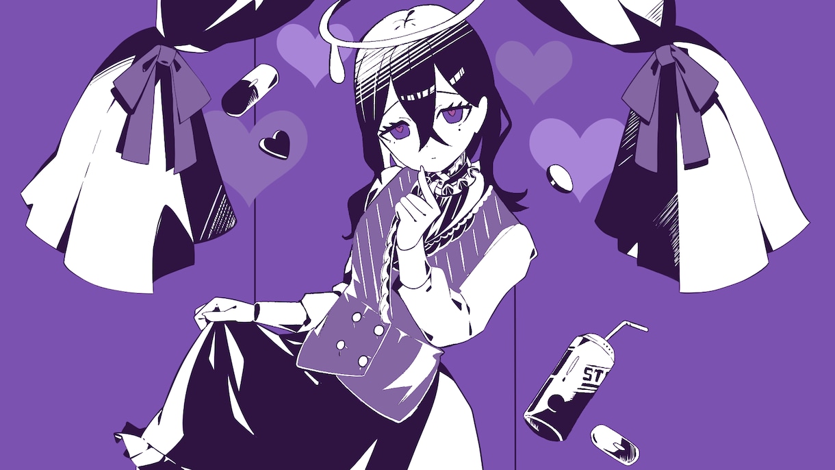 歌ってみた動画用イラスト制作いたします オリジナルキャラクターで歌ってみた動画のイラストを制作します イメージ3