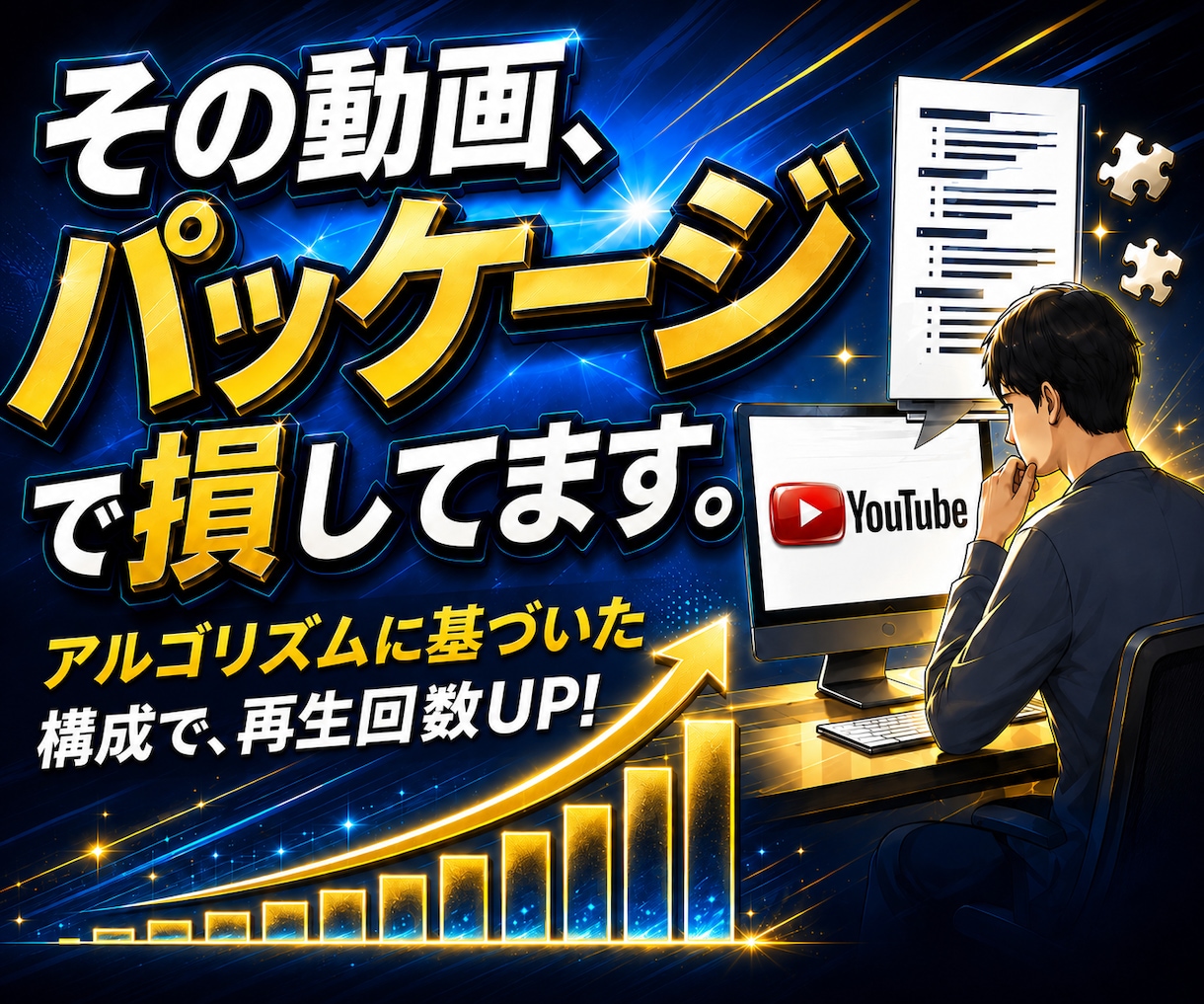 YouTubeサムネとタイトルの構成案を提案します クリック率の壁を突破！アルゴリズムに基づく「勝てる」設計図。 イメージ1