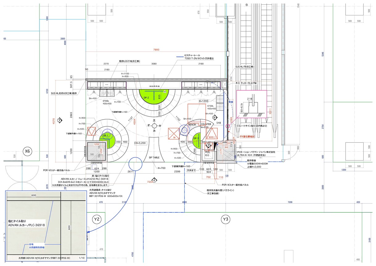 CAD図面を作成いたします 商業施設用の図面も作成可能です イメージ1