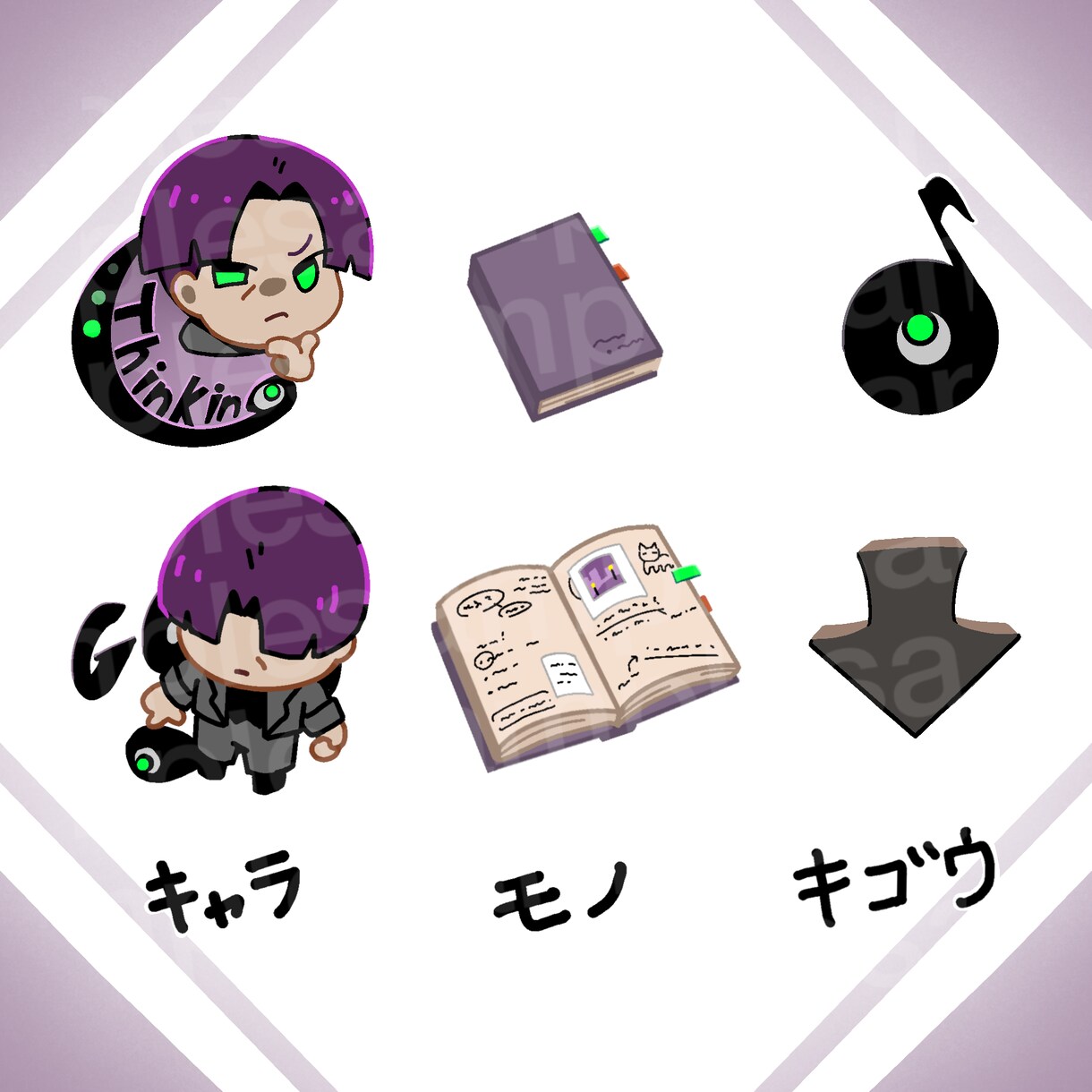 ゲーム制作等で使えるUIをデザインします 商用利用無料！作品に合わせたキャラクターや小物のUIを制作！ イメージ2