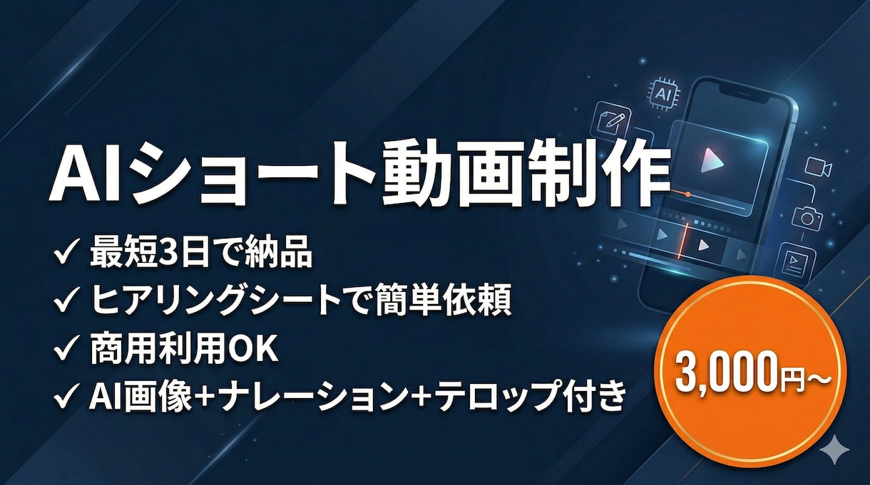 ショート動画を制作します ヒアリングシートで簡単依頼！AI動画制作 イメージ2