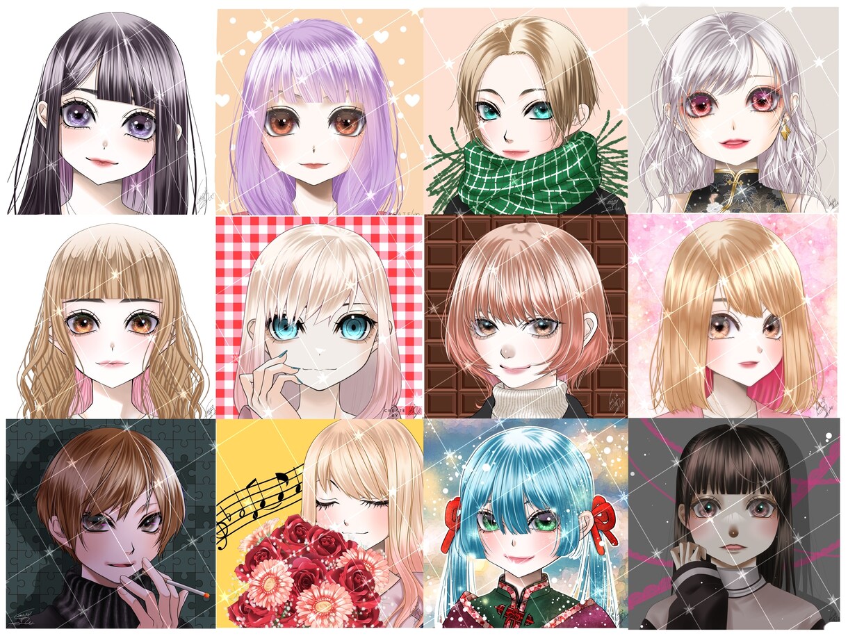 世界でひとつの魅力的なアイコンを制作いたします キラキラの瞳で差をつける！自慢できる高クオリティアイコン✨ イメージ2