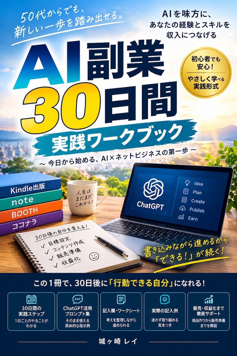 AI副業の実践ワークブックを提供しますます AI副業の実践ワークブックを提供します イメージ1