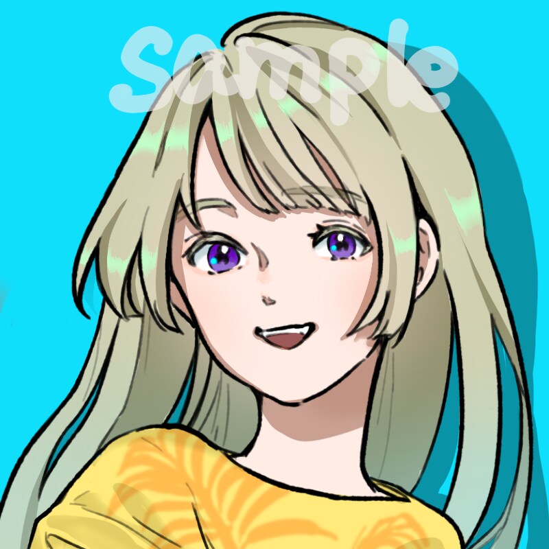 SNS用アイコンイラスト描きます クセのない絵柄で人物イラストを提供します イメージ4