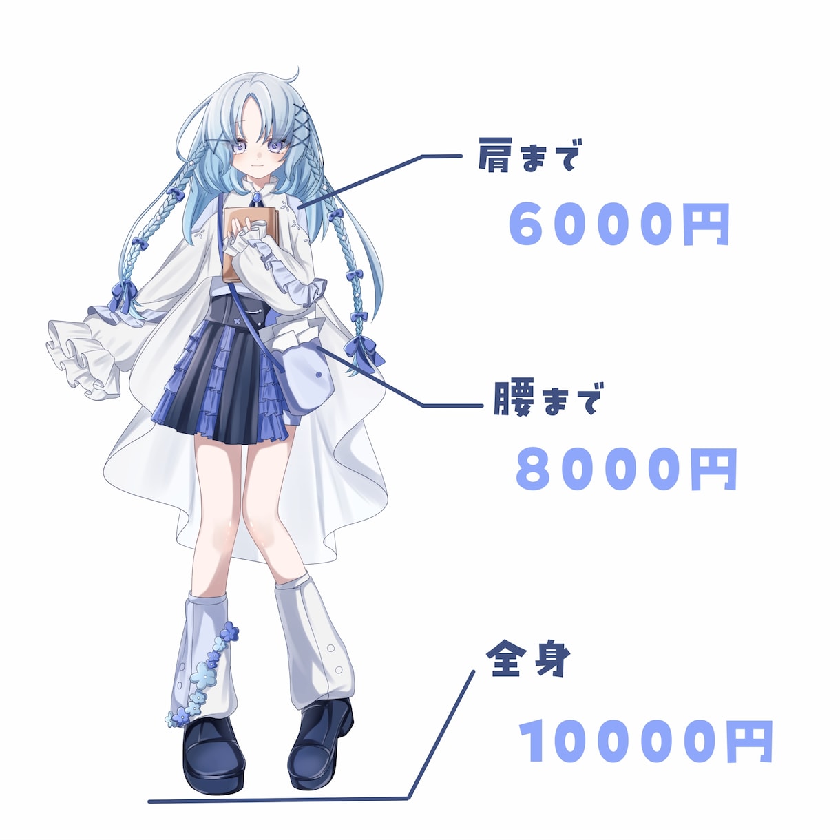 納期1週間！！活動用の立ち絵制作します 納期1週間で可愛い立ち絵もかっこいい立ち絵も制作します！ イメージ2