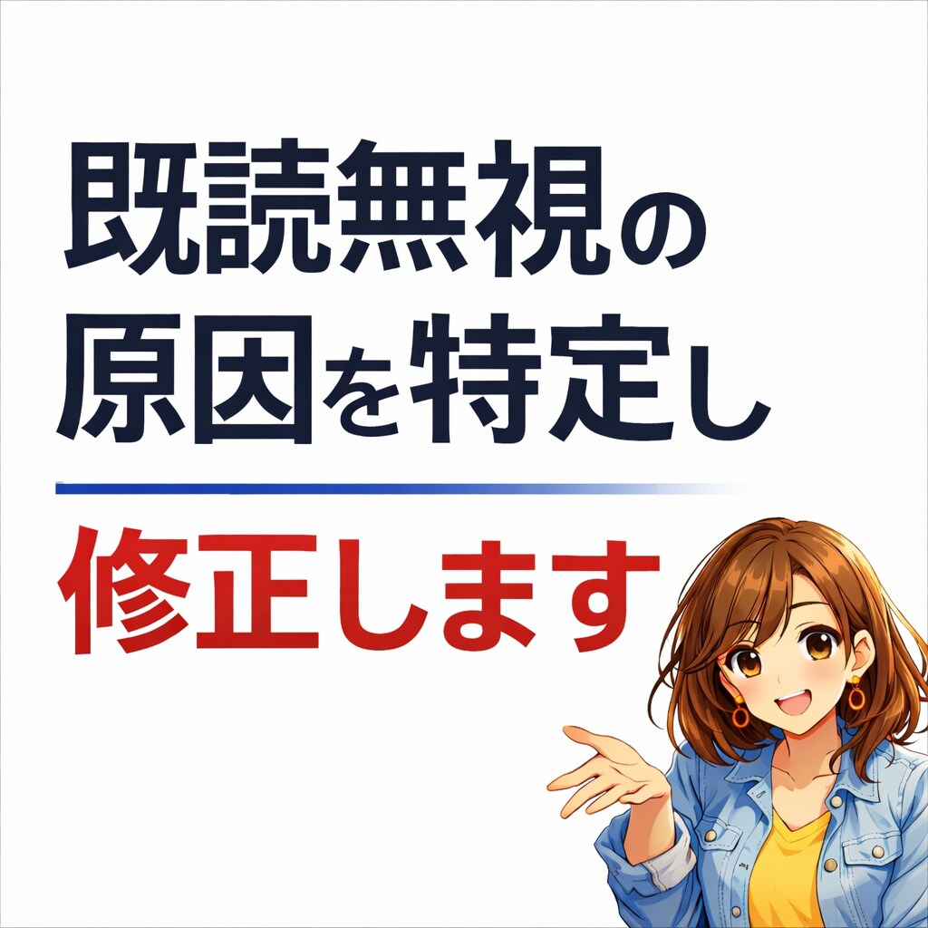 既読無視の原因を特定し修正します マッチング後メッセージが続かない方へ。 イメージ1