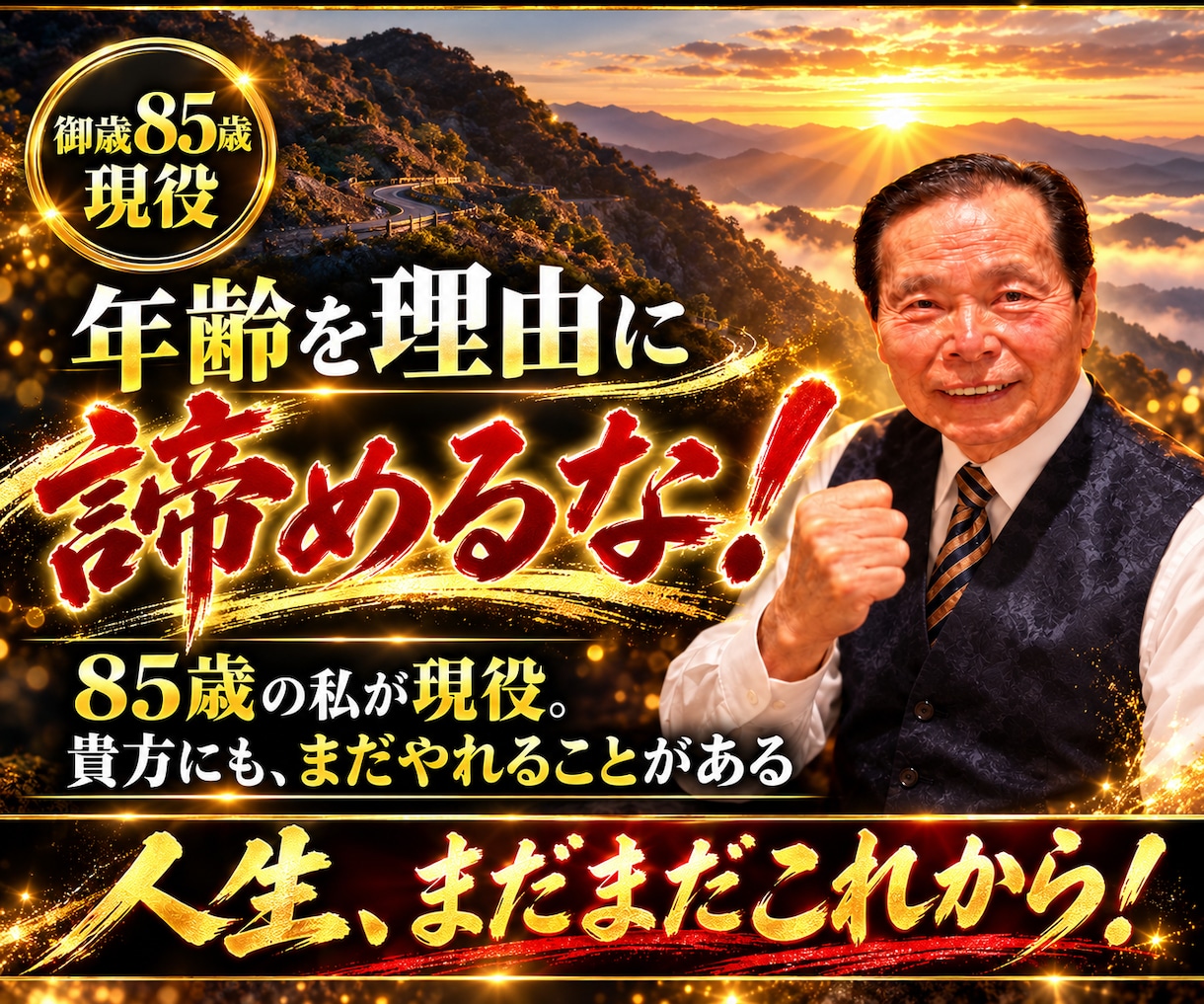 85歳現役があなたのやる気に火をつけます まだまだやれる！人生は今から！85歳が元気と勇気を届けます イメージ2