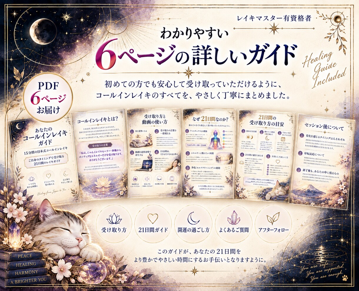 あなた専用のコールインレイキ動画をお届けします 【21日間】お悩みに合わせ15分好きな時間に受け取れます イメージ4
