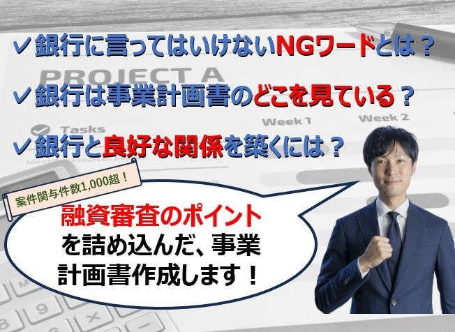現役銀行員が融資に通るための事業計画書を作成します 勤務歴20年！ベテランの経験で審査のポイントを押さえて作成！ イメージ1