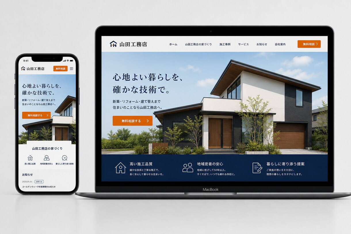 工務店・建設会社のHPを作成します 施工実績が伝わる。公開後3ヶ月分込み イメージ7