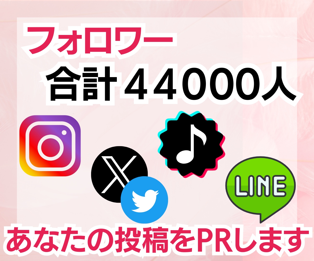 フォロワー計4万4千人インフルエンサーがＰＲします インスタ・TikTok・X・公式ライン４つの媒体でPRが可能 イメージ1
