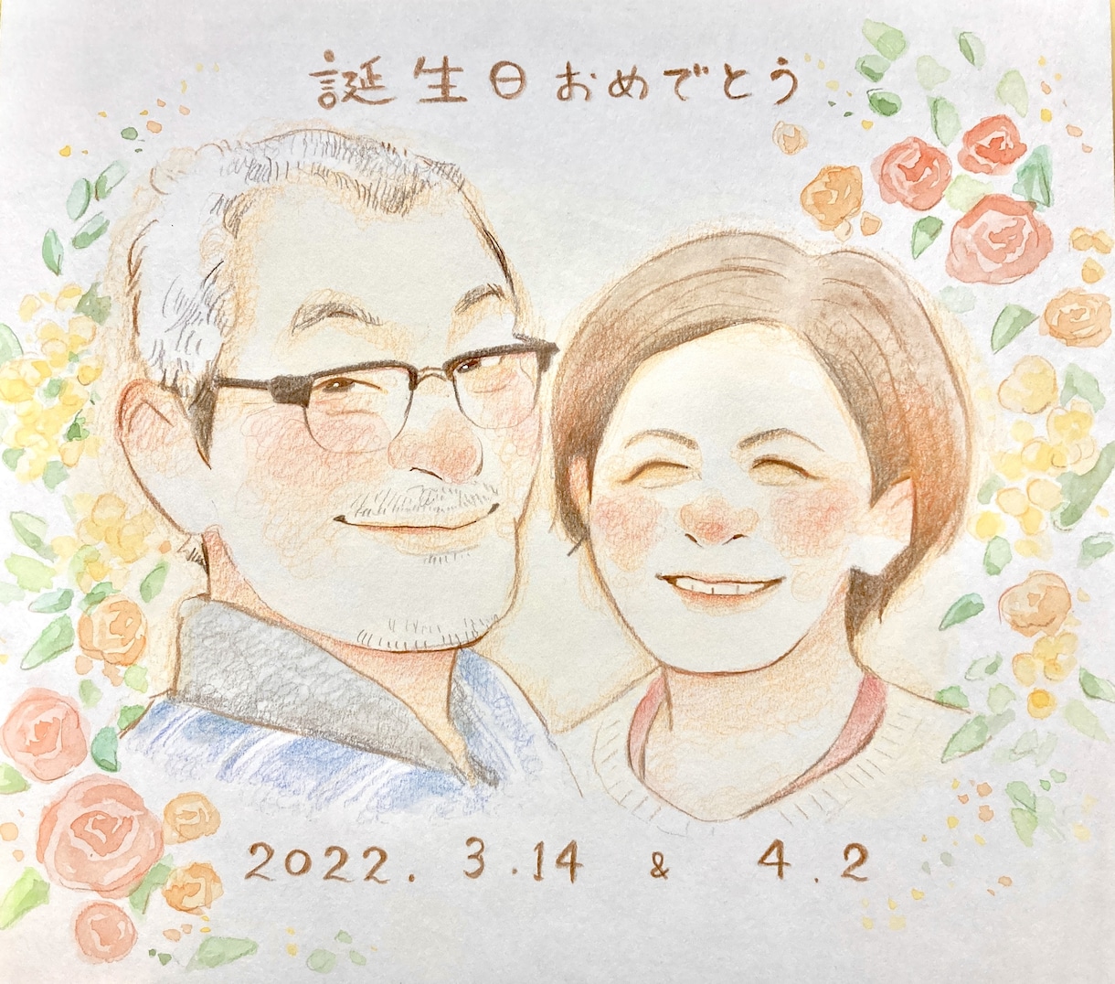 ふんわりやわらかタッチ♡かわいい似顔絵お描きします プレゼントにはもちろん、ご自身の記念としてもオススメ イメージ8