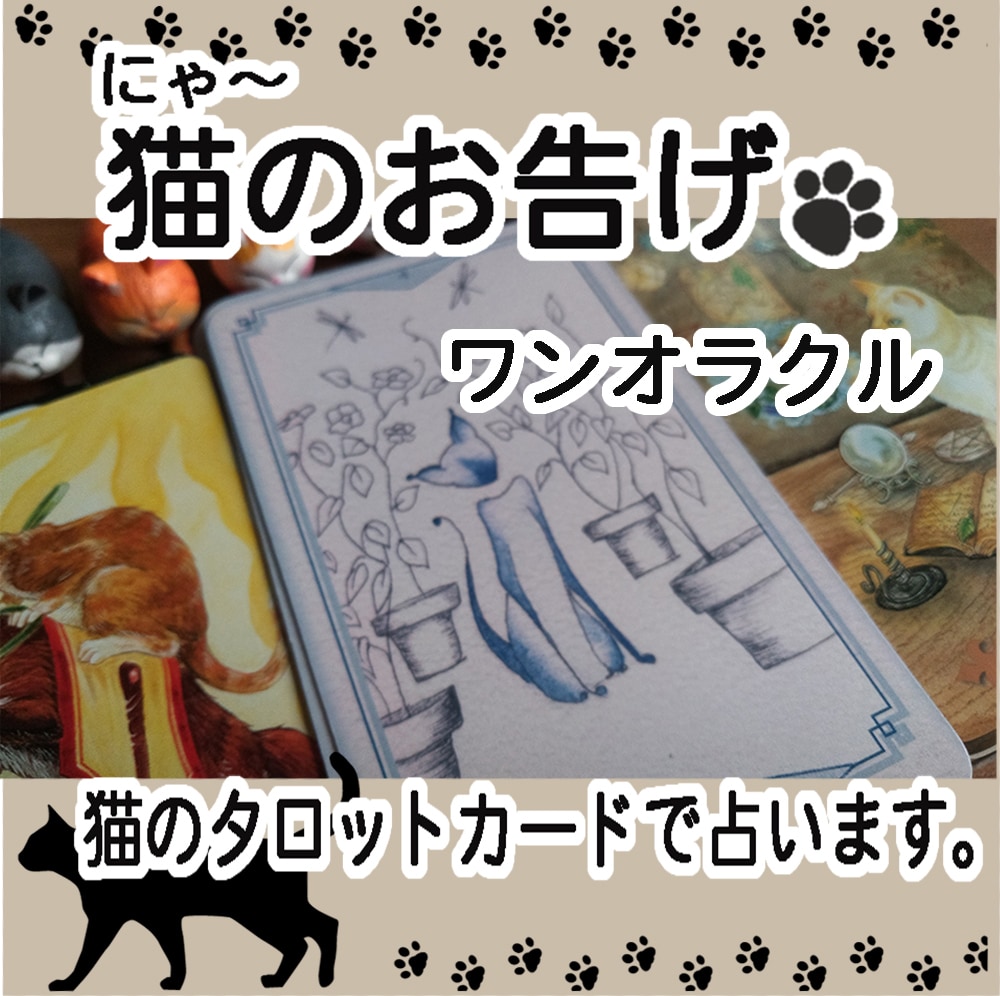 猫タロット　猫（にゃ～）のお告げお渡しします ワンコイン・ワンオラクルで占います イメージ1