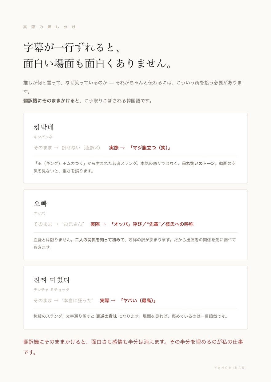 推しの韓国YouTube動画、字幕付きで翻訳します SRT字幕+テキスト納品！韓国動画をスピード翻訳 イメージ6
