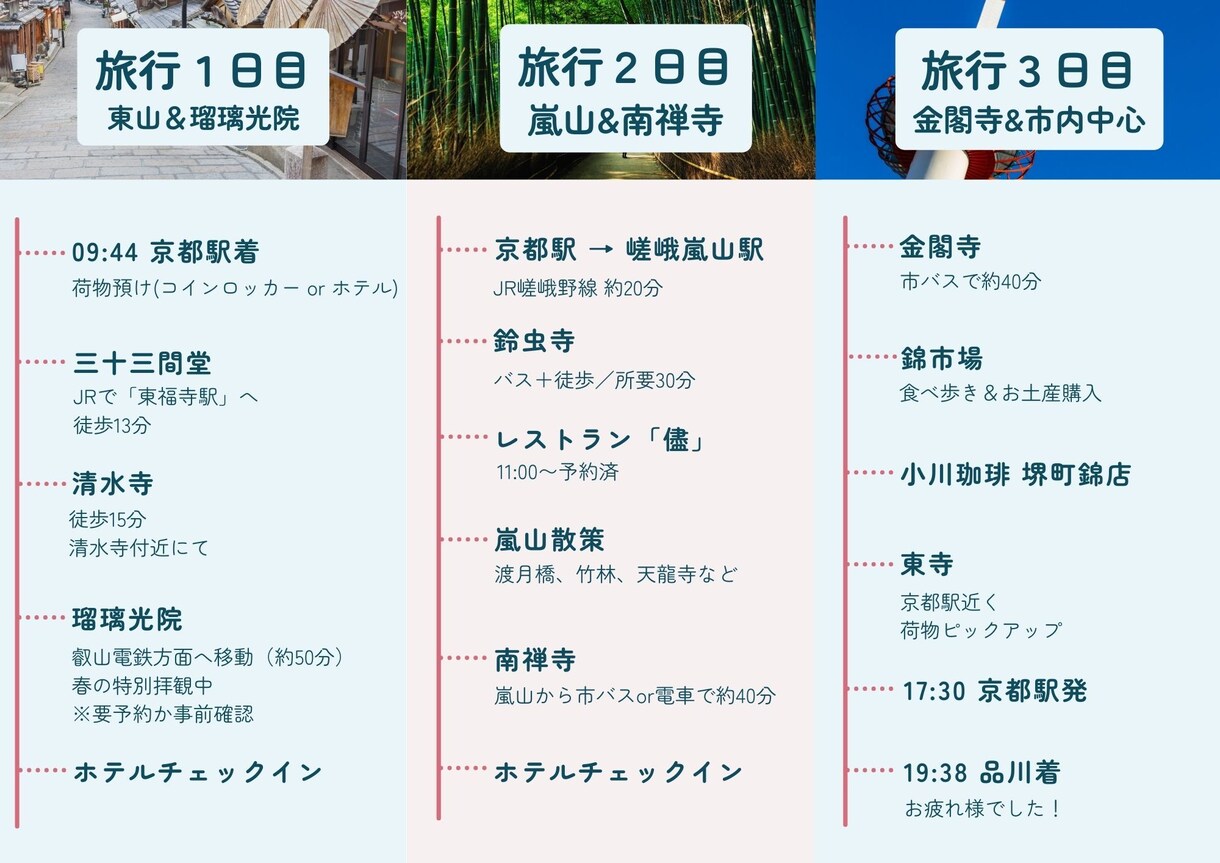 国内旅行のプラン計画・提案します 旅という人生の一部の思い出作りを全力でサポート!! イメージ10