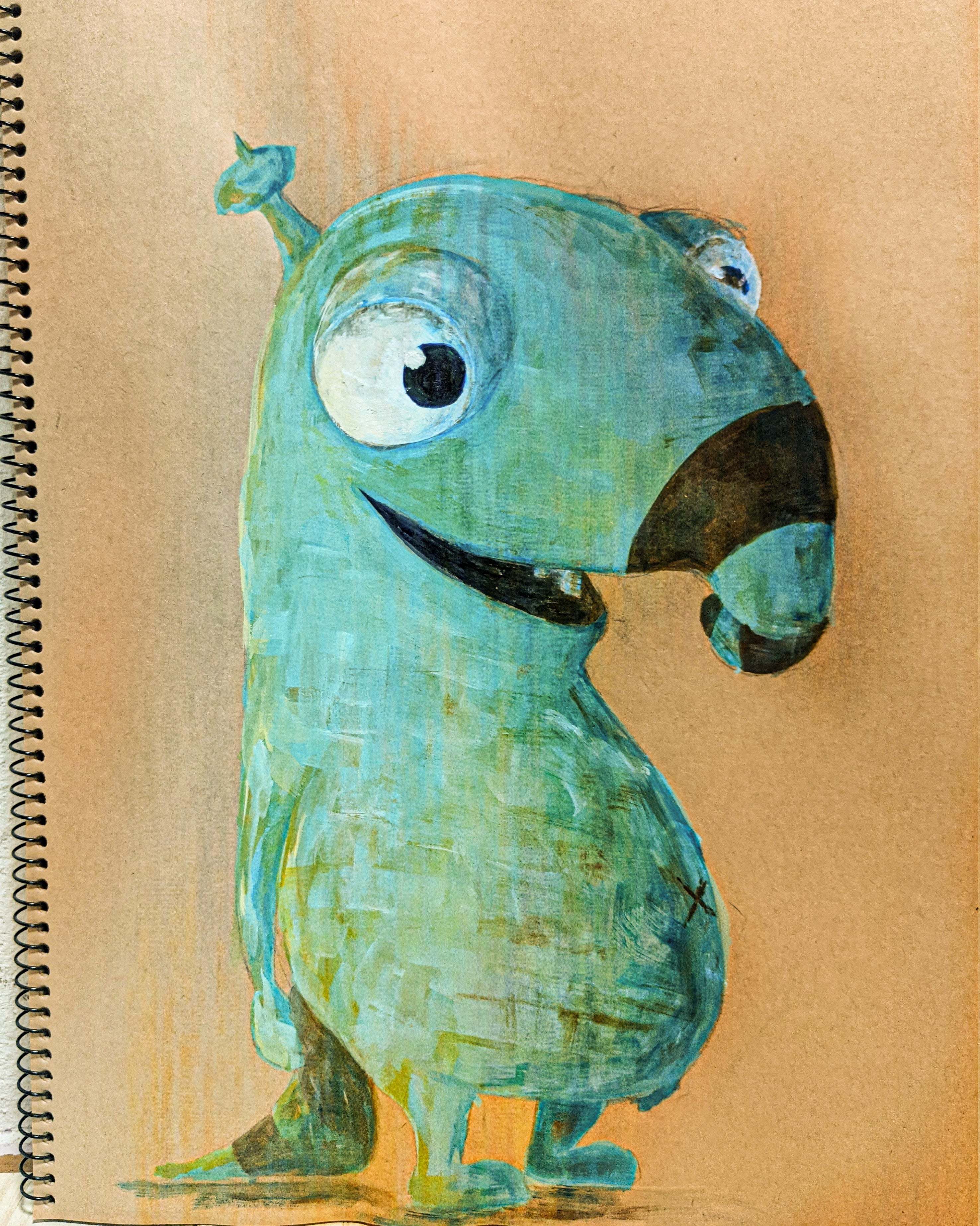 イキイキしたキャラクターイラストを作成いたします 絵の具で、【せかいにひとつだけ】 イメージ2