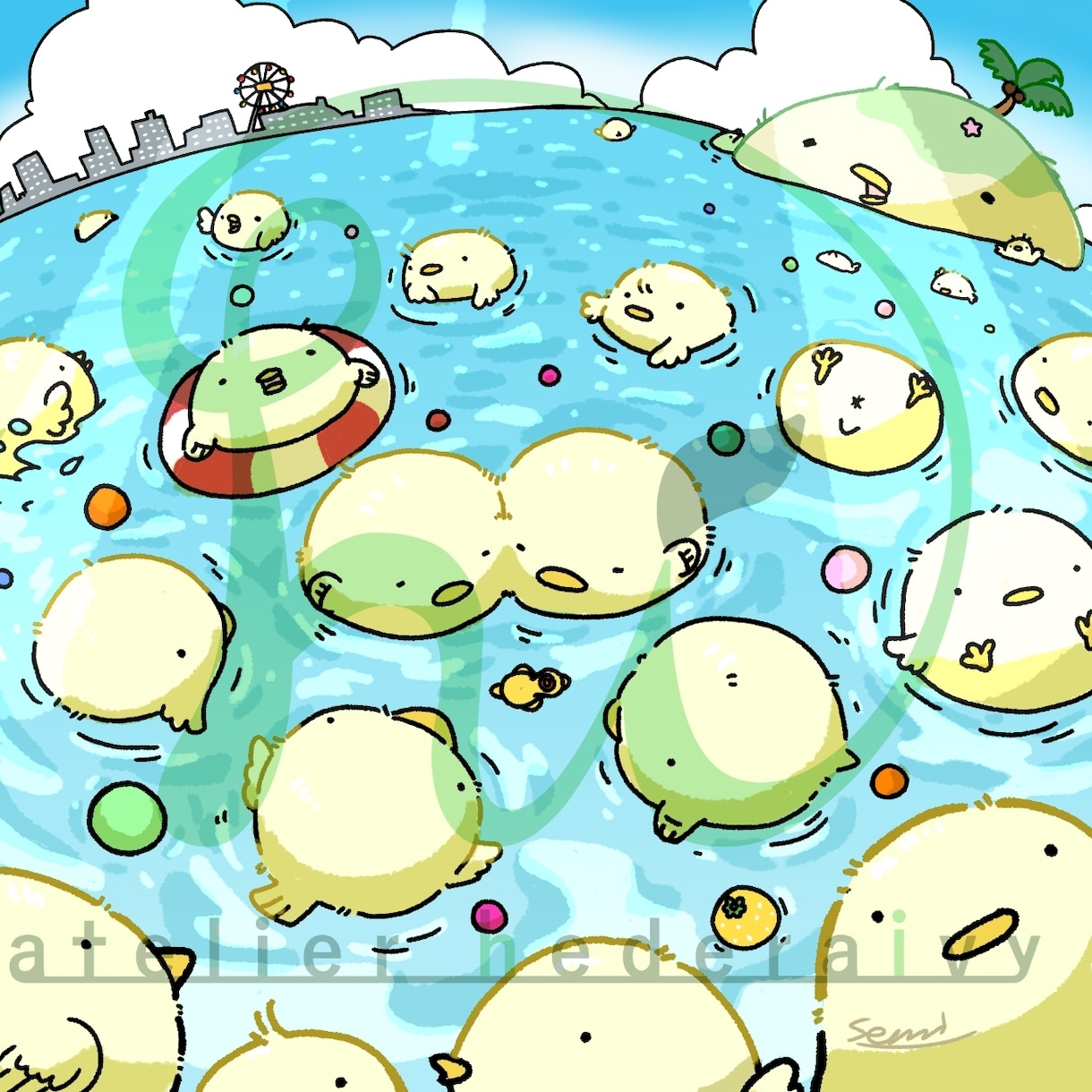 ゆるくてかわいい優しい世界感なイラスト描きます 温かみがあってシンプルなゆるかわイラスト！ イメージ2