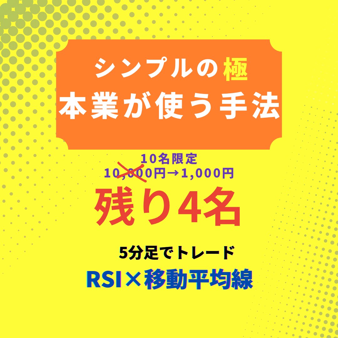 超シンプルで本業の手法教えます 副業FXに最適！ RSI×移動平均線だけで勝つFXレポート イメージ1