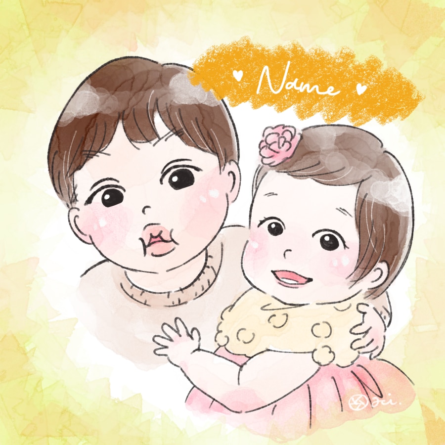 贈り物や記念にお勧め♪ゆる可愛い似顔絵お描きします 笑顔が増える特別な1枚を作りませんか？プレゼントや思い出に＊ イメージ2