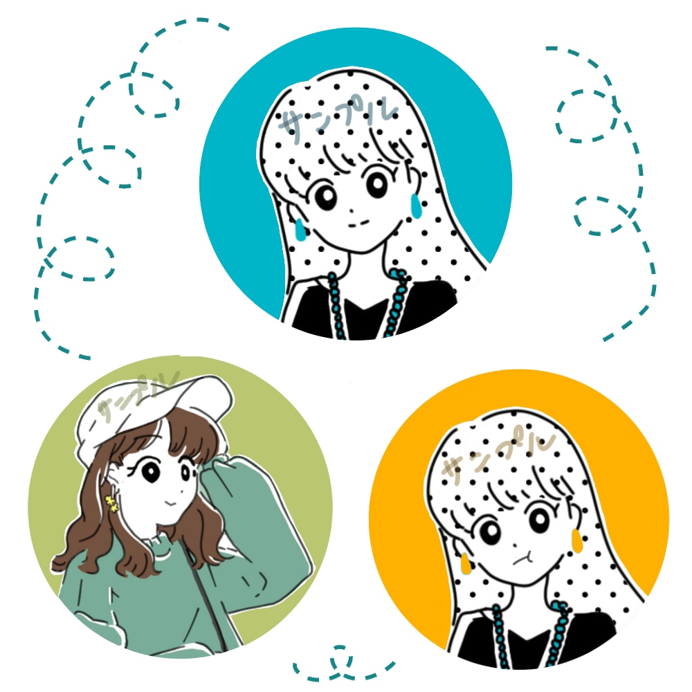 ゆるっとかわいいSNS用アイコン描きます ゆるかわイラストはえび尾におまかせ！ イメージ1