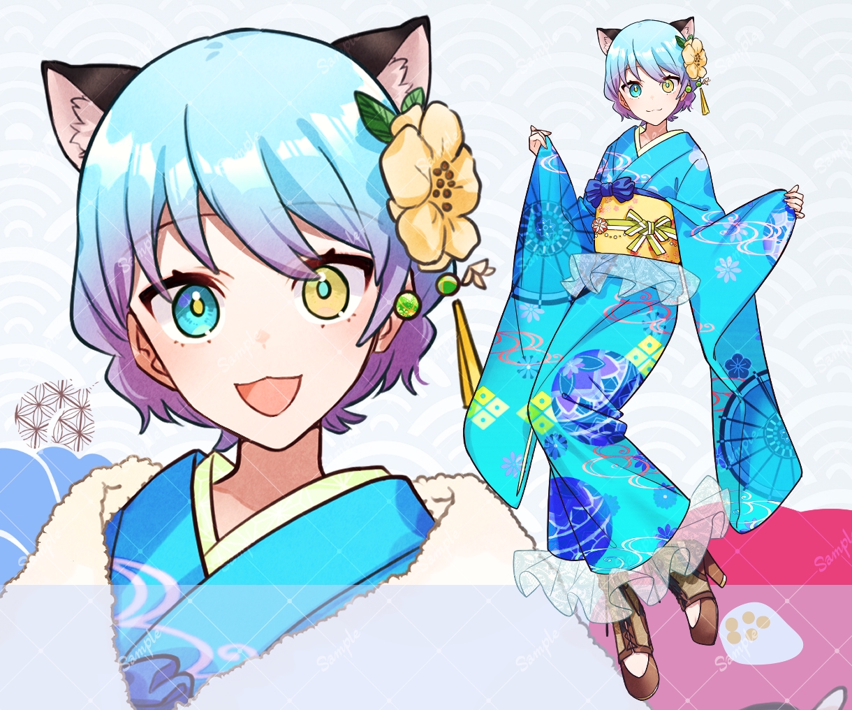 早期納品◎振袖のイラスト描きます IRIAMでも使えます！お手頃価格で新衣装をお求めの方へ イメージ9