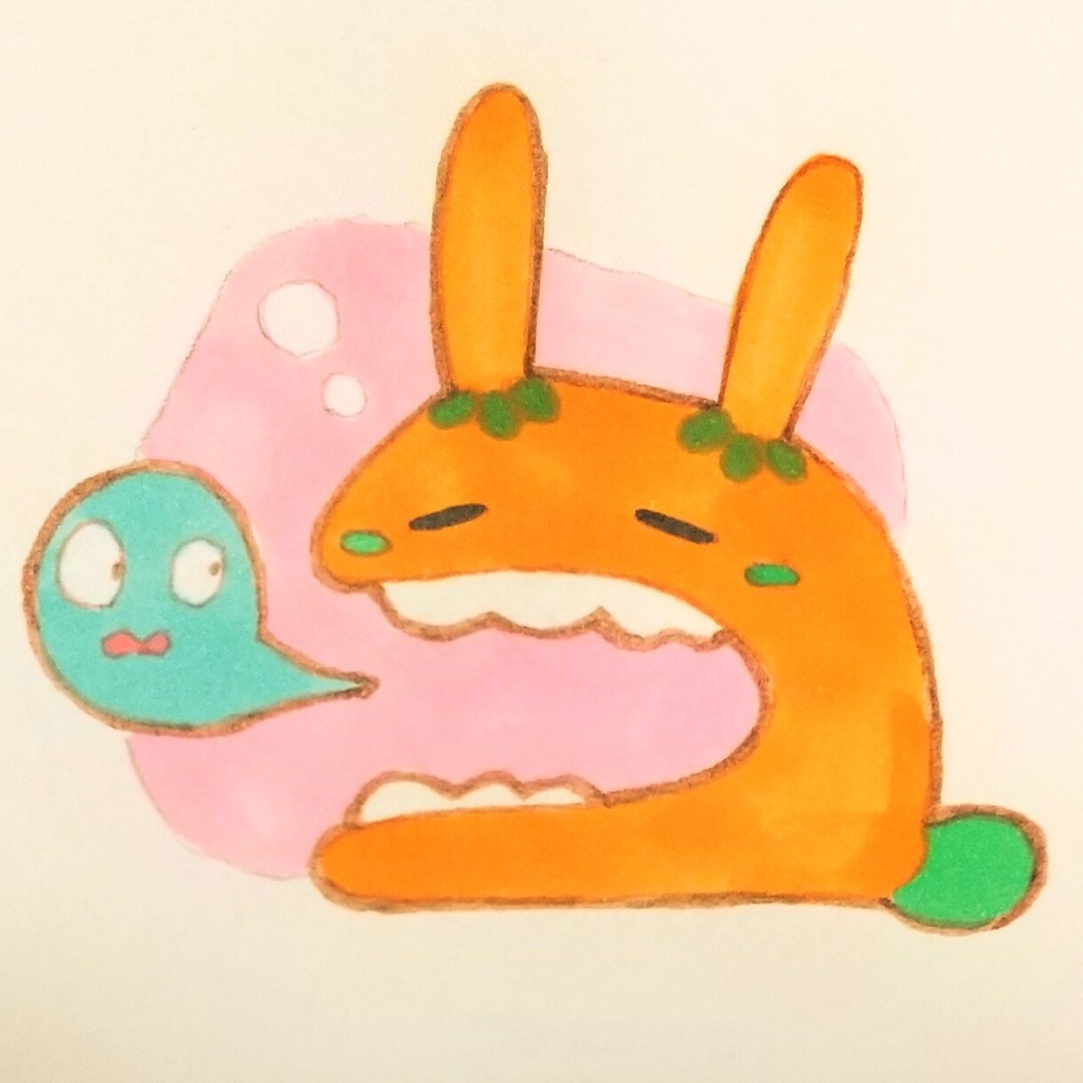 可愛い変な生き物の絵を描きます アナログでゆるふわな生き物を描きます。 イメージ2