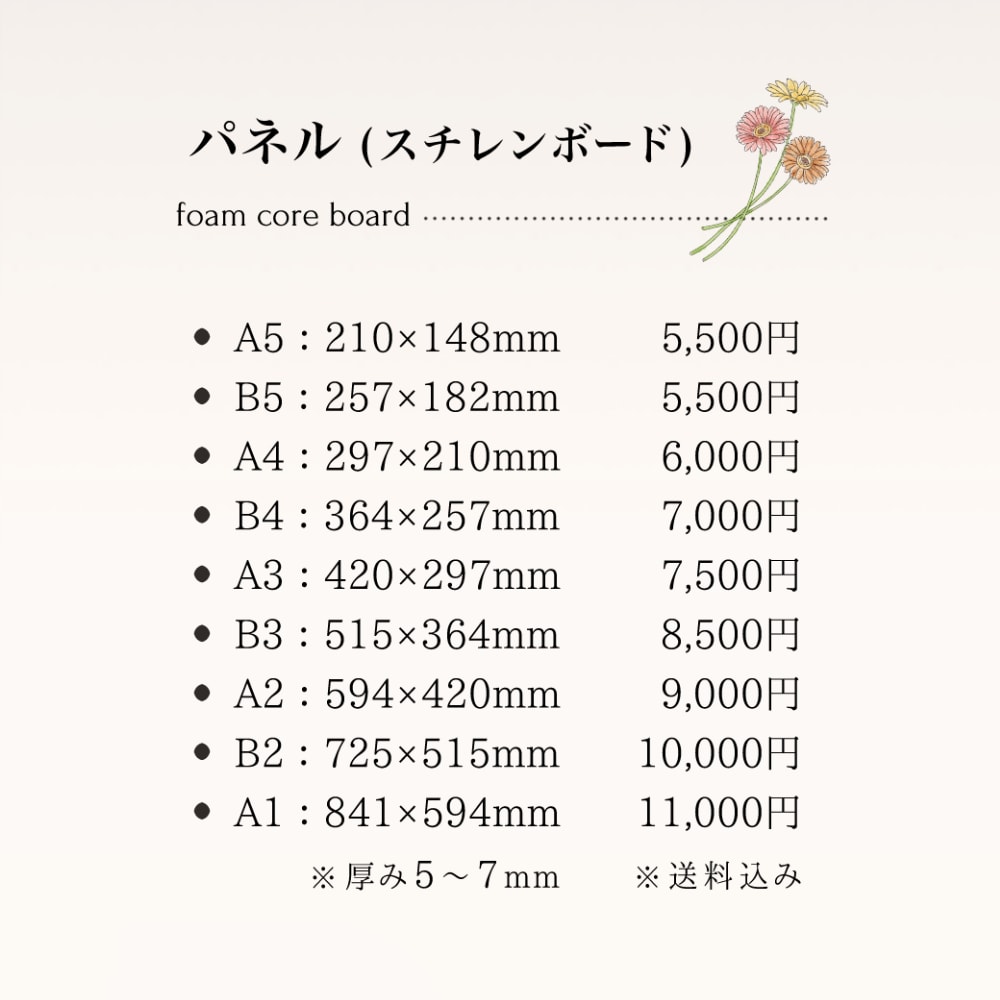 作成したイラストをパネル印刷します 軽くて扱いやすく、吊り下げや壁への貼り付けも可能です イメージ2