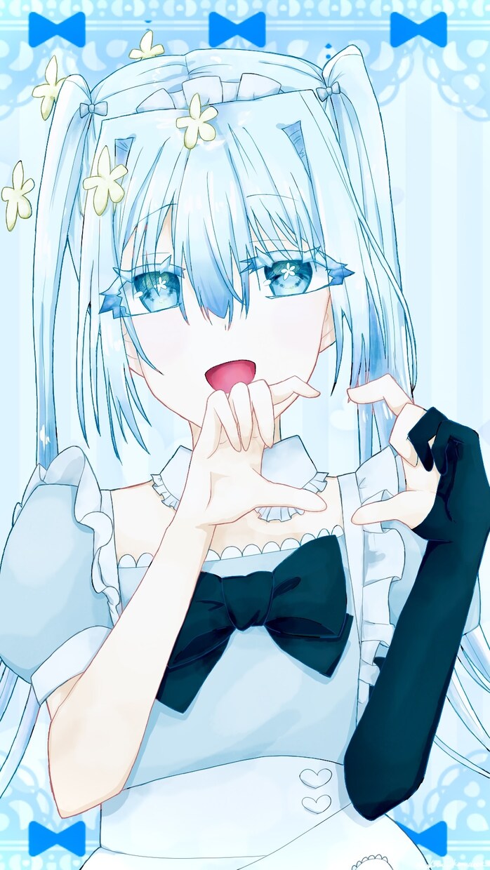 水の世界×イラスト制作致します 水色の冷たくも優しいお姿を描きます イメージ5