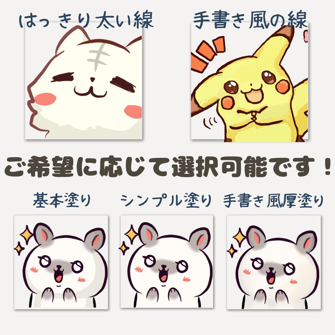 デフォルメ動物キャラアイコン【商用可】作成します SNS等のオリジナルキャラアイコン作成して欲しい方へ イメージ2