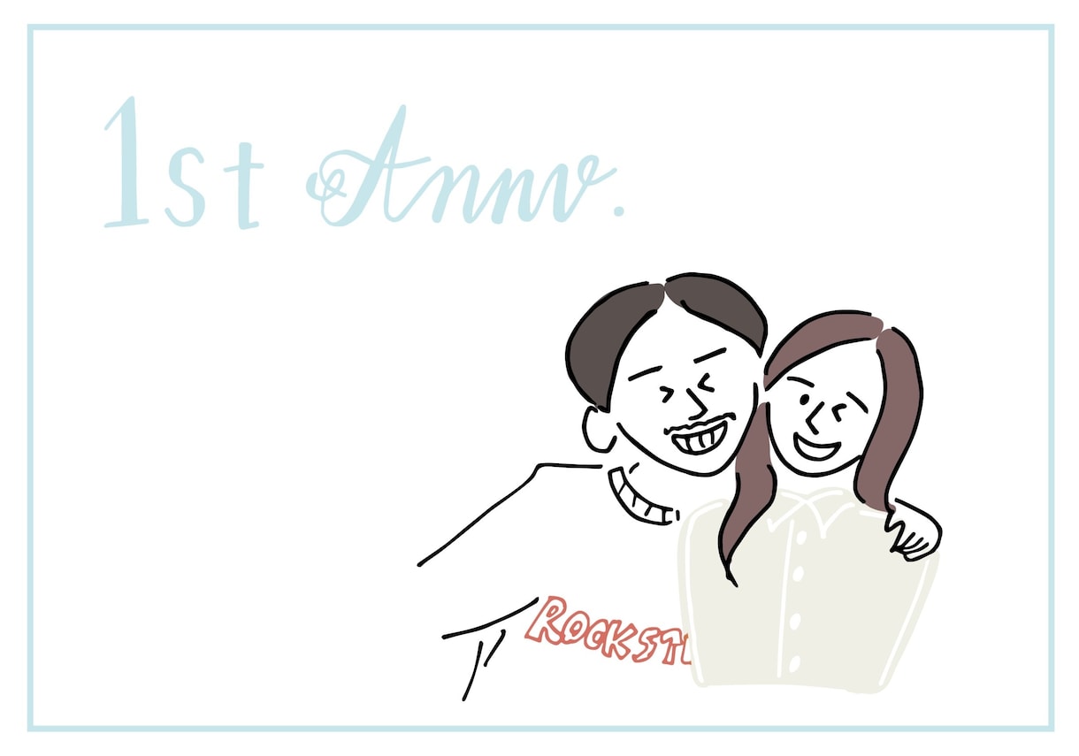 カップルイラスト描きます 想い出を彩るウェディングボードや記念日に♡ イメージ3