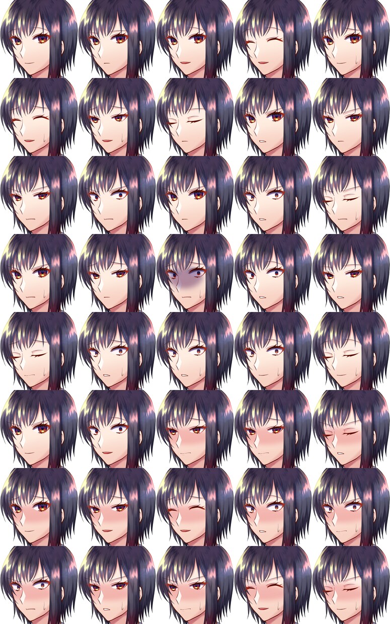 キャラクター立ち絵＋差分お描きします 表情豊かなキャラクターをお届けします！ イメージ3