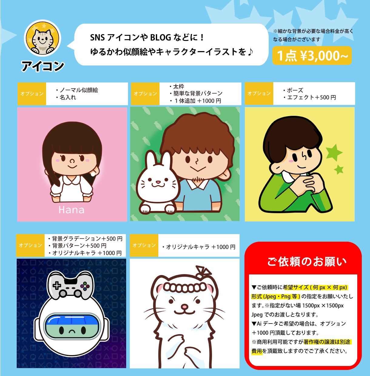愛される！アイコンやヘッダーを制作します 可愛い！ゆるい！あなただけのSNSアイコンやヘッダー制作 イメージ2