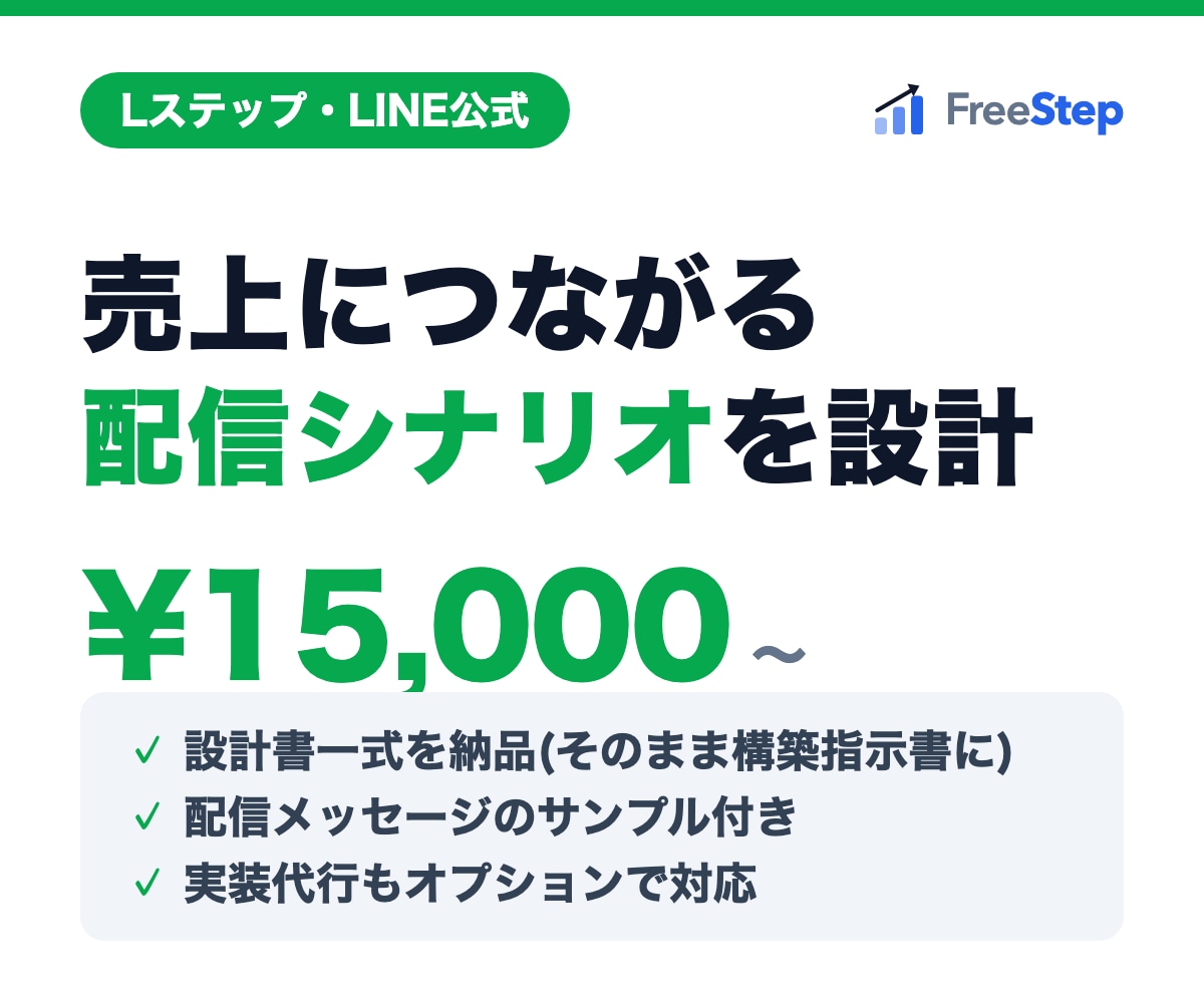 LステップのLINE配信シナリオを設計します 事業成果から逆算する現役マーケターが売れる導線を設計します イメージ1