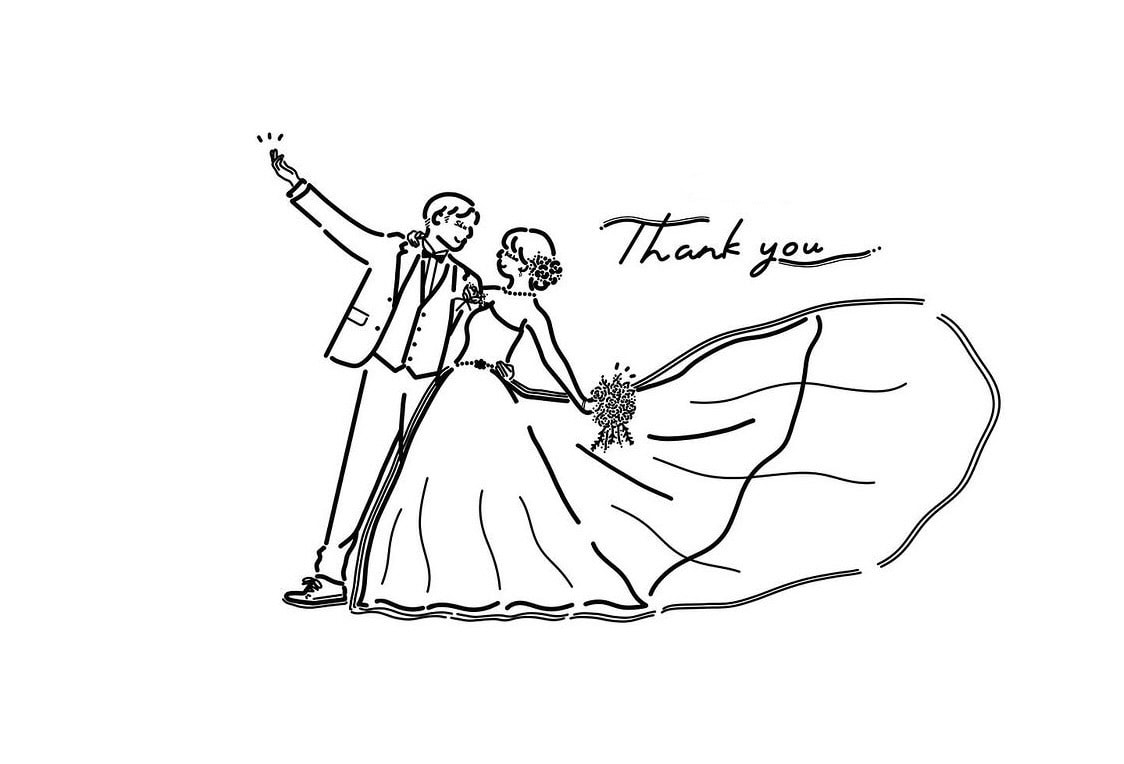 雰囲気そのままウェディング線画イラストを描きます 前撮り 結婚式 ウェルカムボード 結婚祝い 記念日 イメージ5