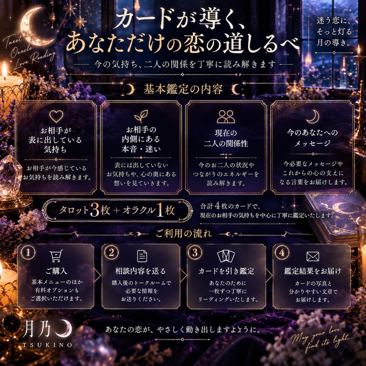 あの人の本当の気持ちを丁寧に読み解きます 今の関係と、あなたの次の一歩まで丁寧に読み解きます イメージ2