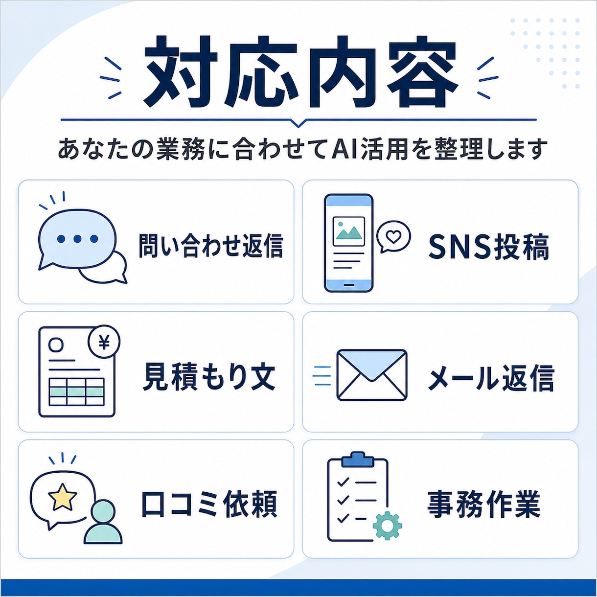 個人事業主向けにChatGPT業務改善案を作ります あなたの仕事に合うAI活用を提案 イメージ3