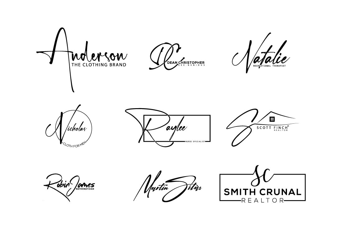 あなたのサイン、ロゴを手書き風にデザインします 名刺やロゴに入れる文字などを手書き風で作成いたします。 イメージ1