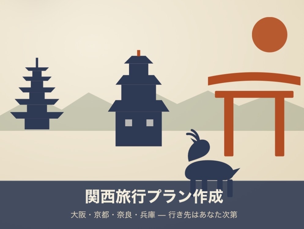 あなただけの関西旅を作ります 定番だけじゃもったいない！充実した旅のお手伝い イメージ1