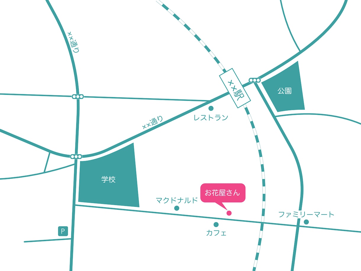シンプルでオシャレな地図を制作します わかりやすくミニマルなデザインをお求めの方に イメージ5