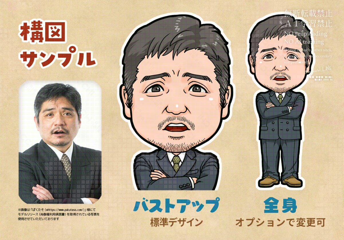 似顔絵アバターデータ（アニスタ用）を作成します カメラ不要！簡単配信！似顔絵でアバターを作ってみませんか？ イメージ5