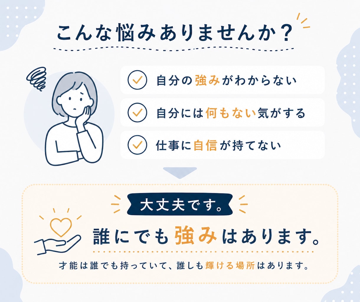 キャリア相談｜将来の仕事や適職を一緒に整理します 強み・適職・キャリアをプロが一緒に言語化します イメージ2