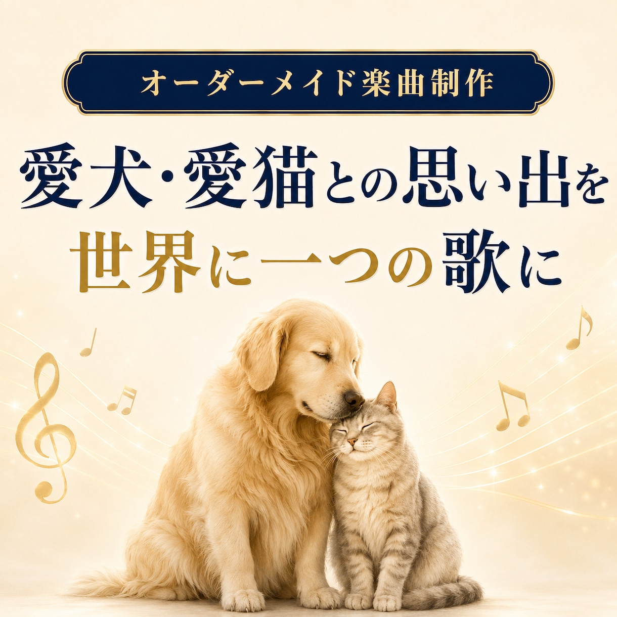 愛犬・愛猫との思い出を歌にします 大切な家族への想いを世界に一つの曲に イメージ1